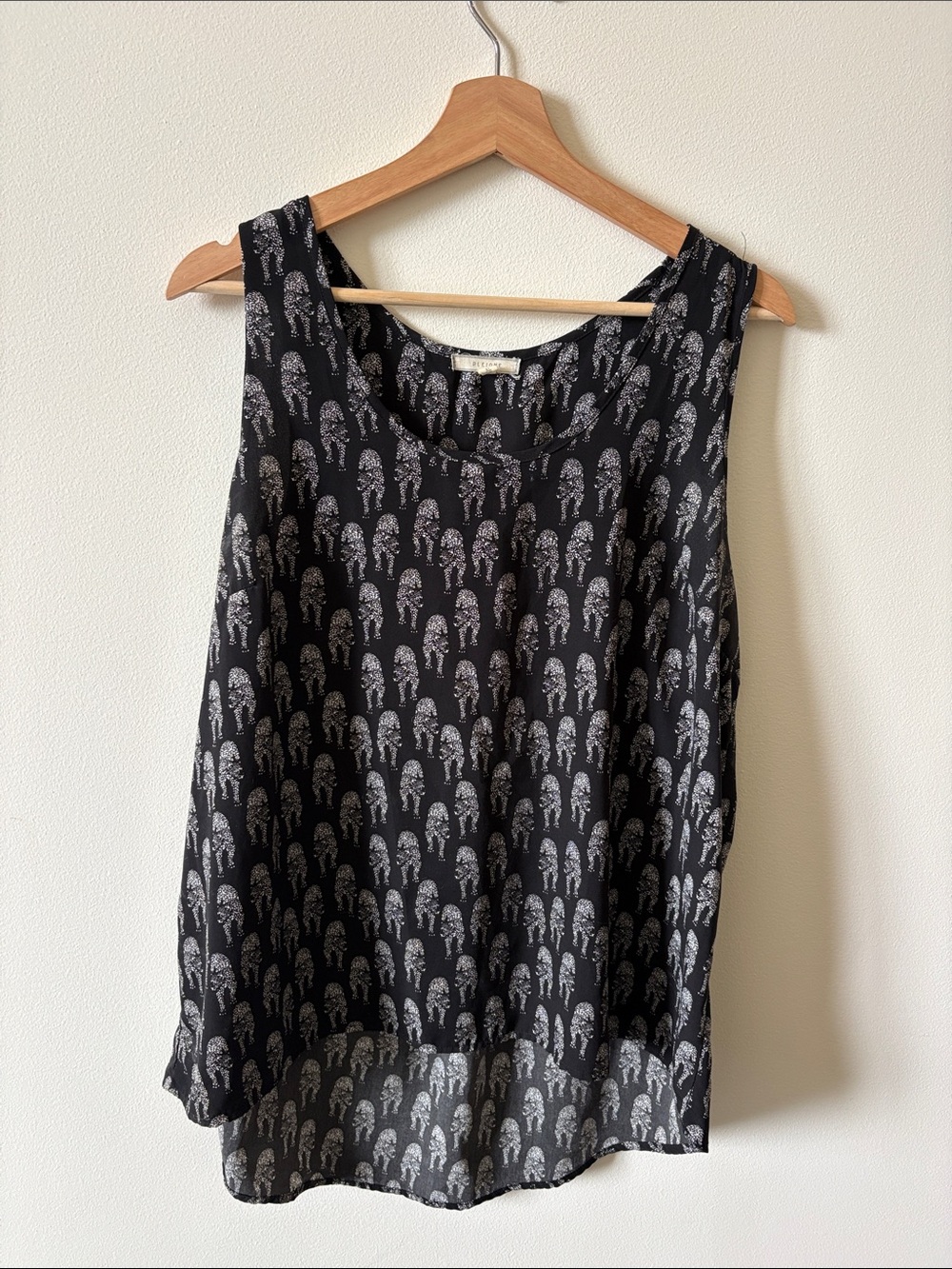 Pleione Black Leopard Print Tank Top